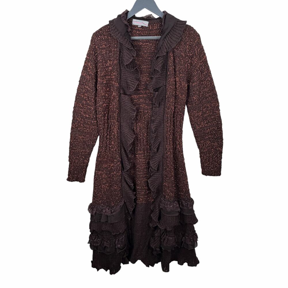 Y2K Sweater Cardigan Medium Steampunk Grunge Lagen Whimsigoth Fairy Boho